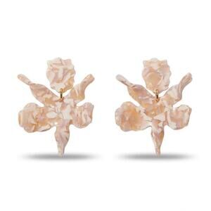 Lele Sadoughi Small Paper Lily Earrings Blush